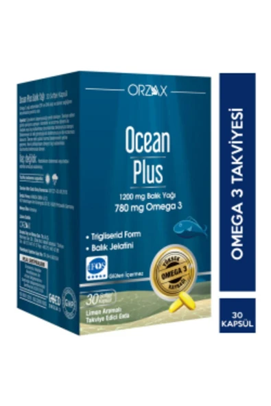 ORZAX Ocean Plus Omega 3 1200 Mg 50 Soft Jel Balık Yağı ürün görseli 1