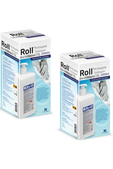 ROLL El Ve Cilt Dezenfektanı Antiseptik Solüsyon 1000 Ml 2 Adet ürün görseli 1