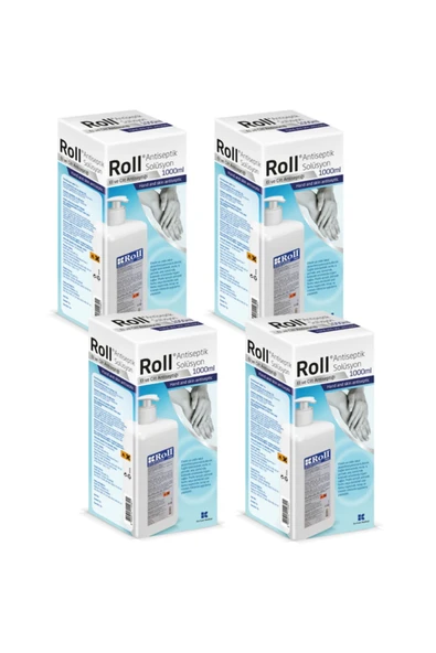 ROLL El Ve Cilt Dezenfektanı Antiseptik Solüsyon 1000 Ml 4 Adet ürün görseli 1