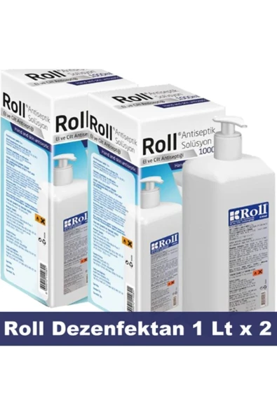 ROLL Antiseptik Solüsyon El Ve Cilt Dezenfektanı 1 Lt. X 2 Adet ürün görseli 1