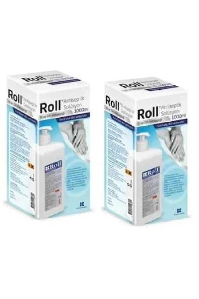 ROLL Antiseptik Solüsyon El Ve Cilt Dezenfektanı 1000 ml Pompalı 2 Adet ürün görseli 1