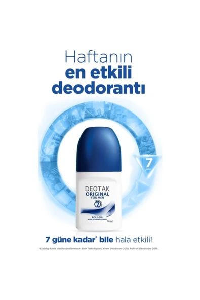 DEOTAK Roll-on Deodorant Original For Men 35 ml - Resim 4