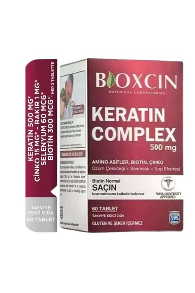 BİOXCİN Keratin Complex Tablet Takviye Edici Gıda 60 Tablet - Resim 3