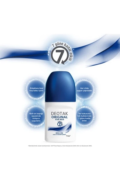 DEOTAK Roll-on Deodorant Original For Men 35 ml - Resim 3