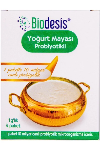 Biodesis Probiyotikli Yoğurt Mayası 1gr X 4 Paket- 1 Kutu 4 Paket ürün görseli 1