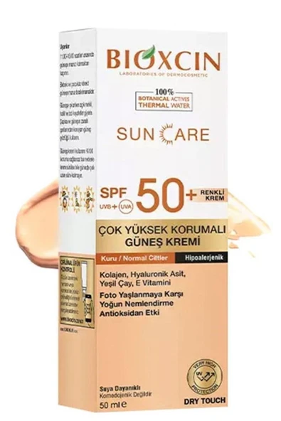 Bioxcin Sun Care Kuru Ciltler Için Spf 50+ 50 Ml Renkli Güneş Kremi ürün görseli 1