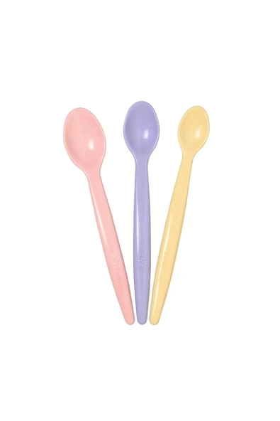 Pembe, Mor Ve Sarı Renkli Wee Baby 3 'lü Set Mama Kaşığı ürün görseli 1