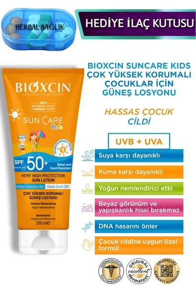 BİOXCİN Sun Care Çok Çok Yüksek Korumalı Çocuk Güneş Kremi 50 Spf - (% 100 Botanik Aktif 200 ml) ürün görseli 1