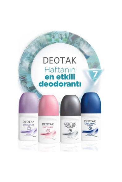 DEOTAK Roll-on Deodorant Original For Men 35 ml - Resim 5