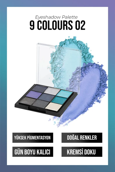 Eyeshadow Palette 9 Colours No 02 ürün görseli 1