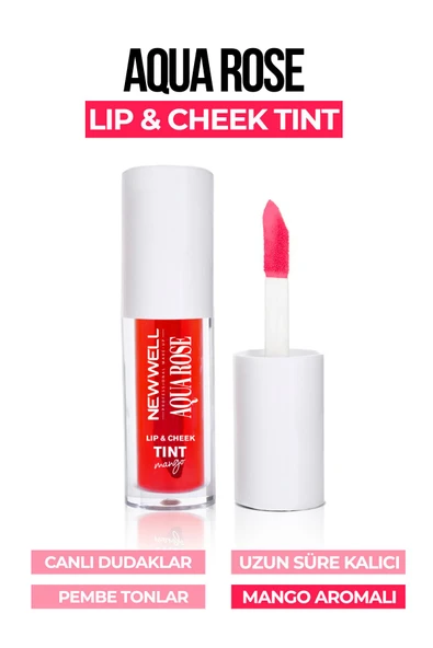 Aqua Rose Lip & Cheek Tint Mango Aromalı 6 ML ürün görseli 1