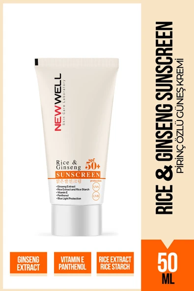 Rice & Ginseng Sunscreen Spf50+ Pirinç Özlü Güneş Kremi 50 ML ürün görseli 1