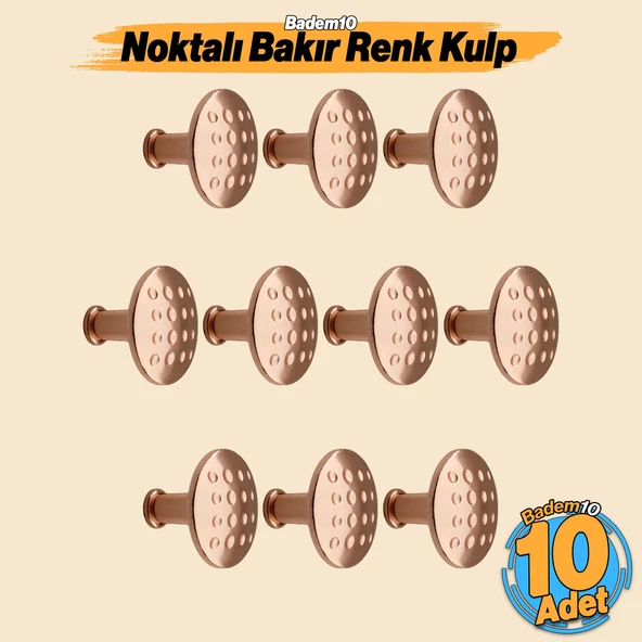 Noktalı Big Düğme 10 ADET Kulp Mobilya Mutfak Çekmece Dolap Dolabı Kapak Kulpu Kulpları Kulbu ürün görseli 1