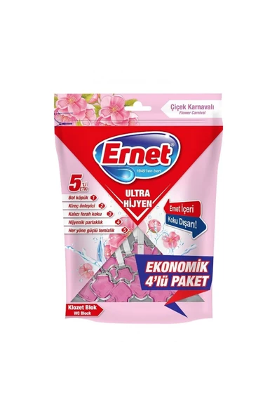 Ernet Ultra Hijyen Klozet Blok Çiçek Karnavalı 4x50 G ürün görseli 1