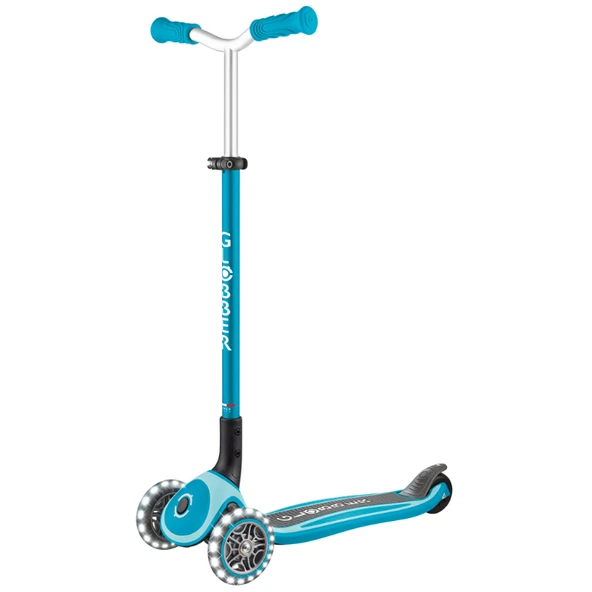 Globber Master Işıklı Katlanabilir Scooter - Okyanus Mavisi - Resim 3