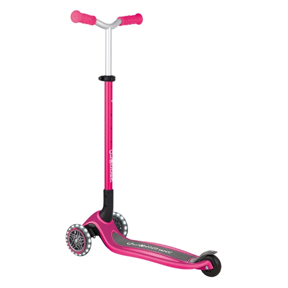Globber Master Işıklı Katlanabilir Scooter - Fuşya - Resim 4