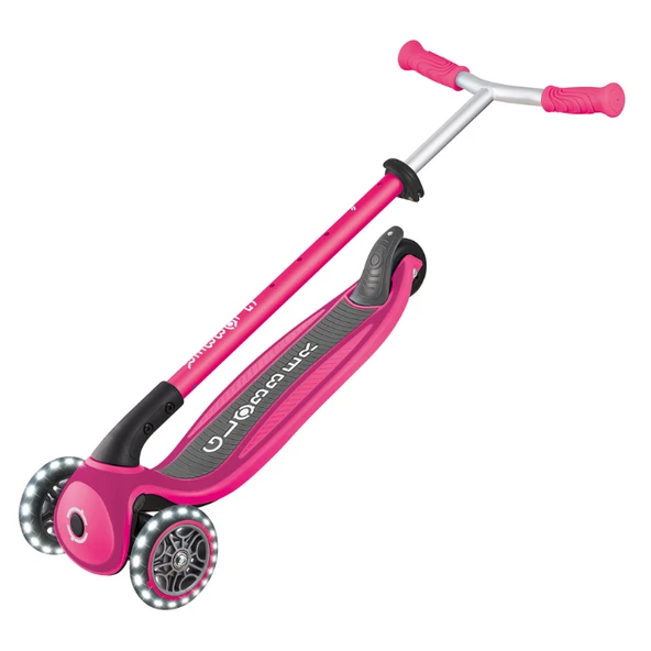 Globber Master Işıklı Katlanabilir Scooter - Fuşya - Resim 7