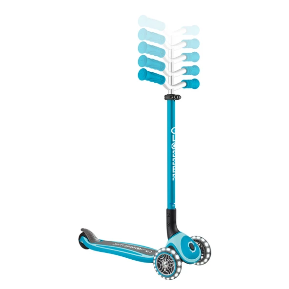 Globber Master Işıklı Katlanabilir Scooter - Okyanus Mavisi - Resim 2
