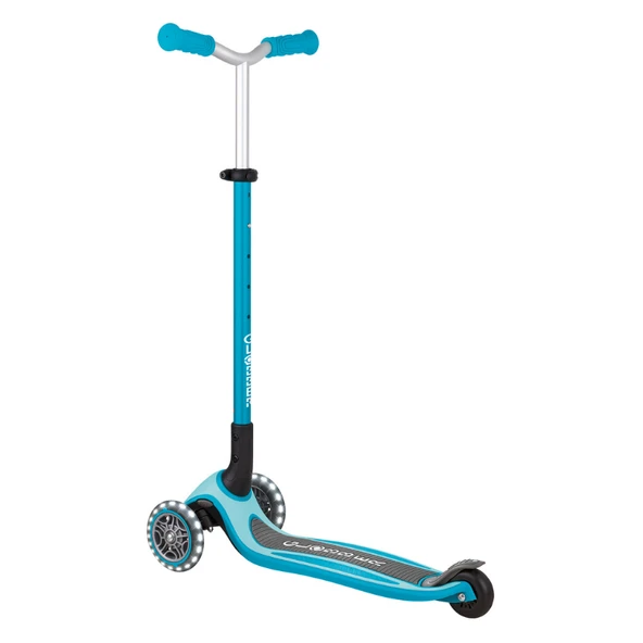 Globber Master Işıklı Katlanabilir Scooter - Okyanus Mavisi - Resim 4