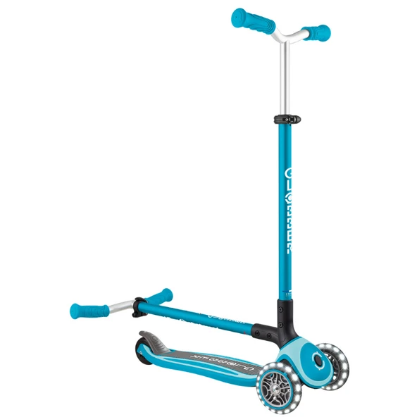 Globber Master Işıklı Katlanabilir Scooter - Okyanus Mavisi - Resim 5
