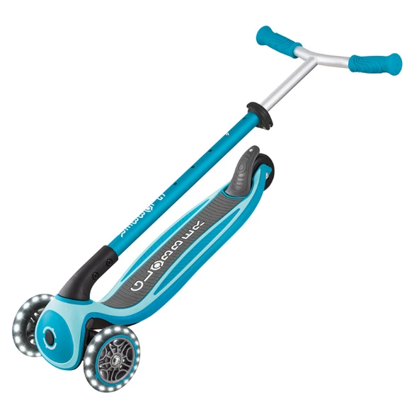 Globber Master Işıklı Katlanabilir Scooter - Okyanus Mavisi - Resim 7