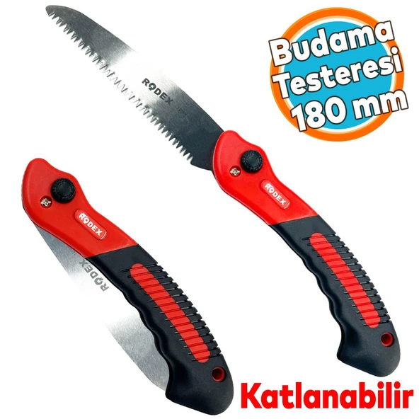 Budama Testeresi 180 mm Çelik Düz Ağaç Dal Bağ El Testeresi Açılıp Kapanır ürün görseli 1