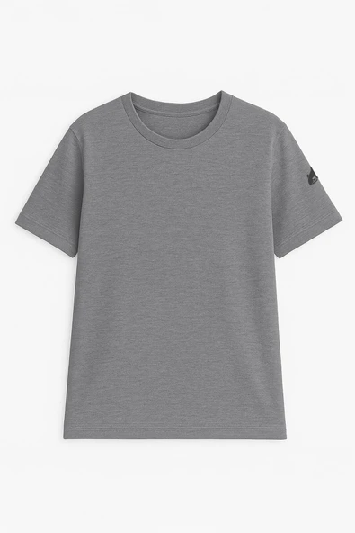 Erkek Bisiklet Yaka Basic Düz Kısa T-shirt - Resim 6
