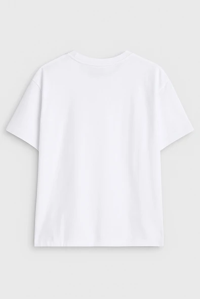 Erkek Bisiklet Yaka Basic Düz Kısa T-shirt - Resim 3