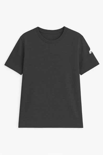 Erkek Bisiklet Yaka Basic Düz Kısa T-shirt - Resim 10