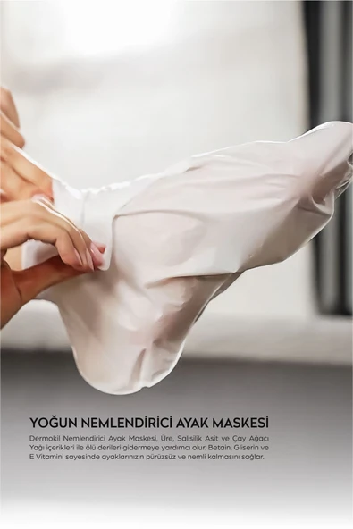 DERMOKİL YOĞUN NEMLENDİRİCİ AYAK MASKESİ 30 ML ürün görseli 1