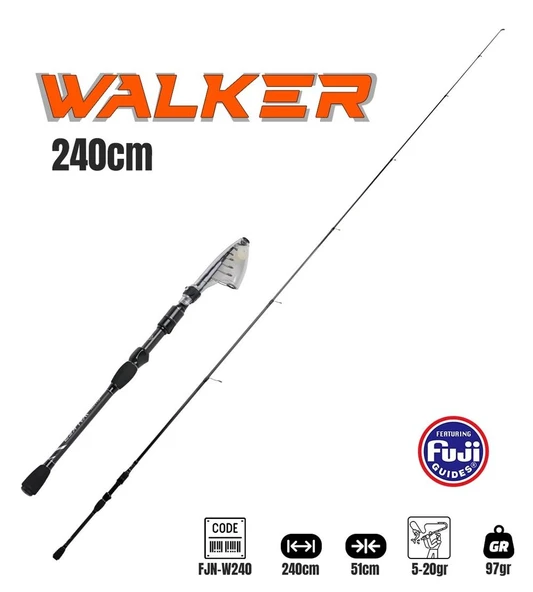 Fujin Walker 240cm 5-20gr Teleskopik Spin Kamışı ürün görseli 1