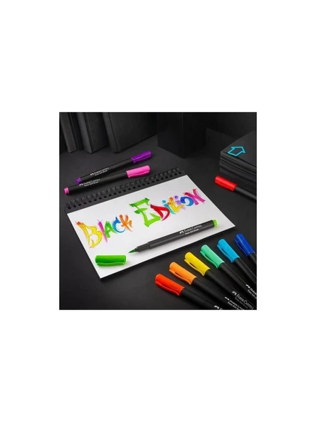 Faber Castell Black Edition Keçeli K Fırça uç 10lu ürün görseli 1