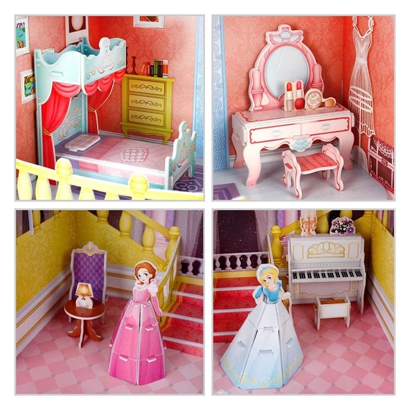 Cubic Fun 81 Parça Puzzle Fairytale Castle - Resim 5