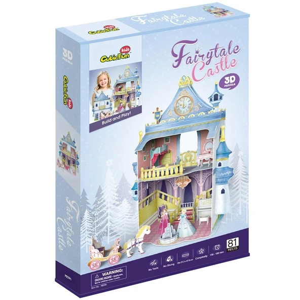 Cubic Fun 81 Parça Puzzle Fairytale Castle - Resim 4
