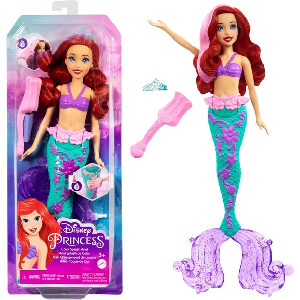 Disney Princess Disney Prenses Muhteşem Renk Değiştiren Saçlı Deniz Kızı Ariel-HLW00 ürün görseli 1