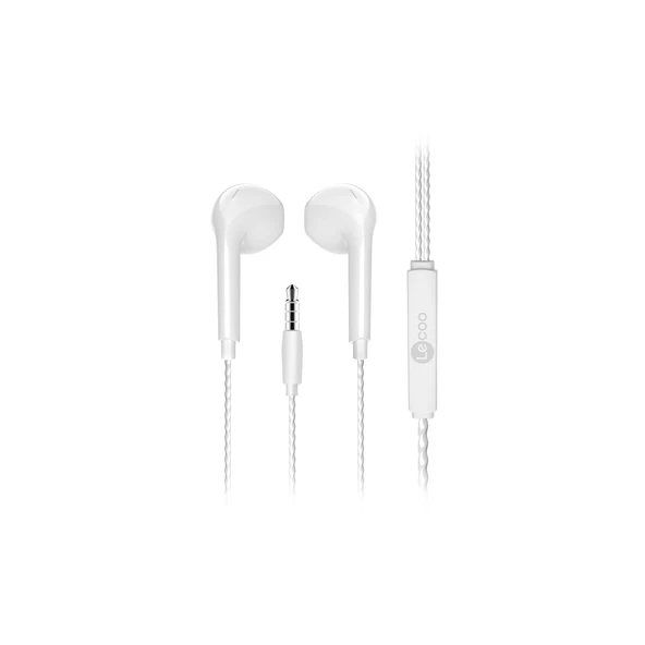 Lenovo Lecoo EH104 Kablolu 3.5mm Jacklı Kulak İçi Mikrofonlu Kulaklık Beyaz ürün görseli 1