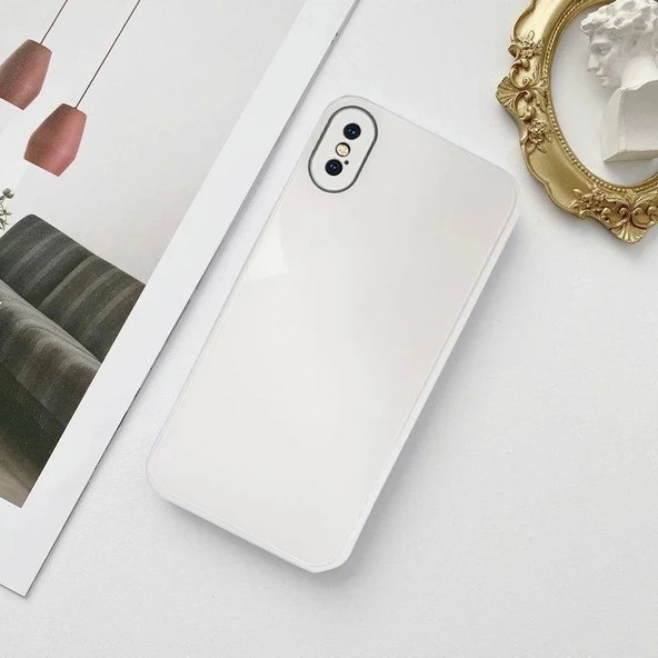 İphone X Parlak Cam Kamera Korumalı Telefon Kılıfı ürün görseli 1