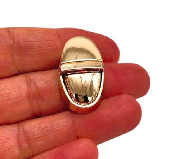 Angel Çanta Aksesuar Light Gold Renk  2.5x1.5 cm Mini  Çanta Kilidi ürün görseli 1