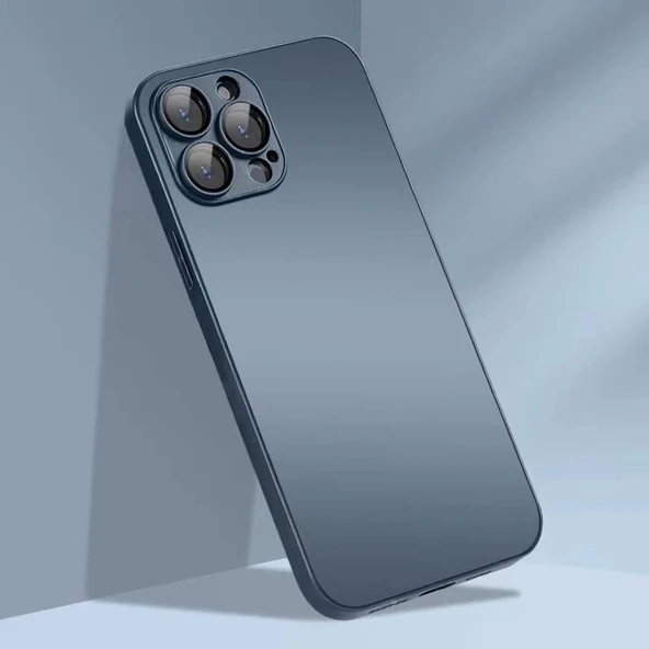 İphone 14 Plus Mat Elektro Cam Telefon Kılıfı ürün görseli 1
