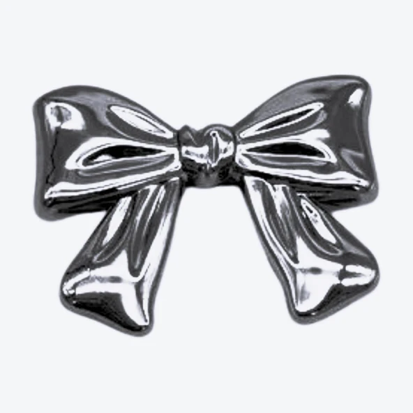 Angel Çanta Aksesuar 6x5 cm Kurdele Model Plaka Süs Gümüş Renk ürün görseli 1