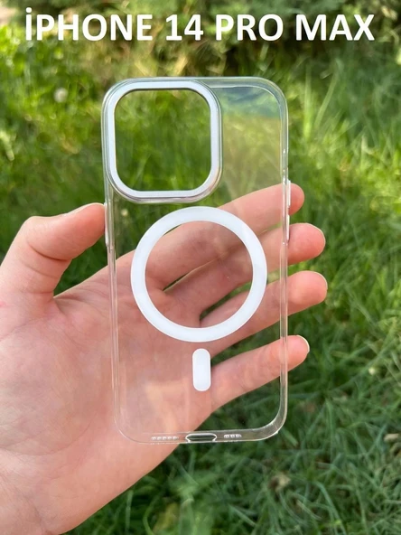 İphone 14 Pro Max Hybrid Magsafe Animasyonlu Sararmaz Kılıf ürün görseli 1