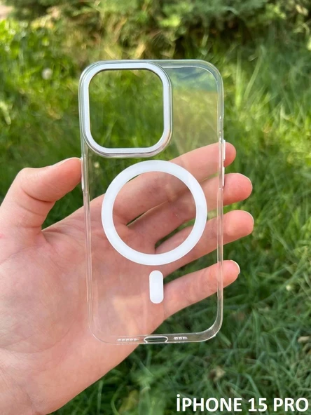 İphone 15 Pro Hybrid Magsafe Animasyonlu Sararmaz Kılıf ürün görseli 1