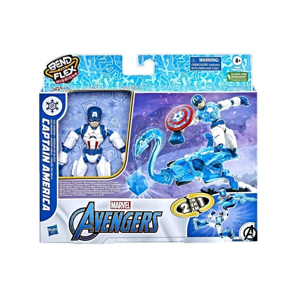 Hasbro F5868 Avengers Bend Flex Captain America Buz ürün görseli 1