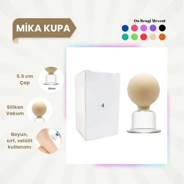 Silikon Vakumlu Mika Yüz Masaj Kupası No:4 Bej ürün görseli 1