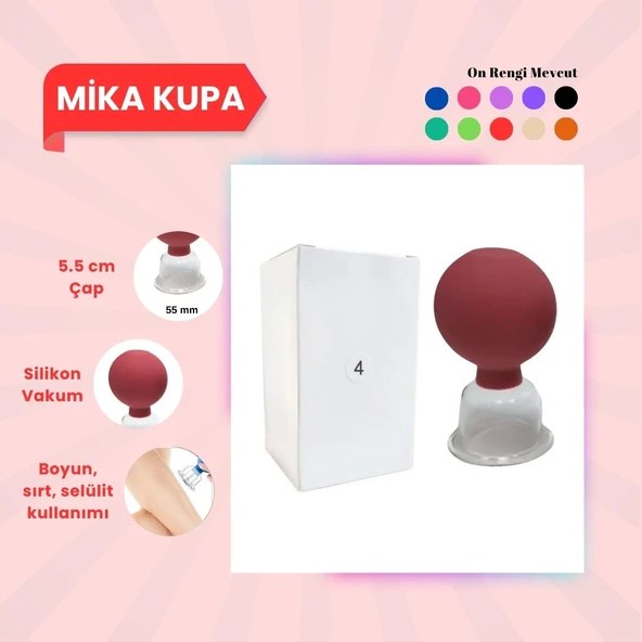 Silikon Vakumlu Mika Yüz Masaj Kupası No:4 Kırmızı ürün görseli 1