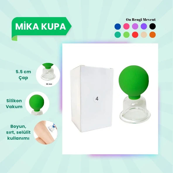 Silikon Vakumlu Mika Yüz Masaj Kupası No:4 Açık Yeşil ürün görseli 1