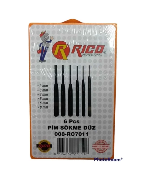 Rico 6 Parça Pim Sökme Düz Pim Çıkarma Seti Takımı ürün görseli 1