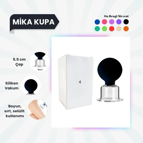 Silikon Vakumlu Mika Yüz Masaj Kupası No:4 Siyah ürün görseli 1