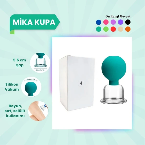 Silikon Vakumlu Mika Yüz Masaj Kupası No:4 Yeşil ürün görseli 1