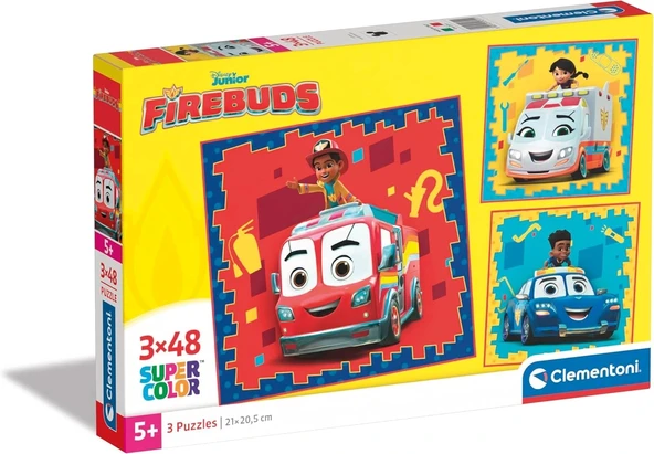 CLEMENTONI 3x48 Super Kolor Firebuds Puzzle 25311 ürün görseli 1